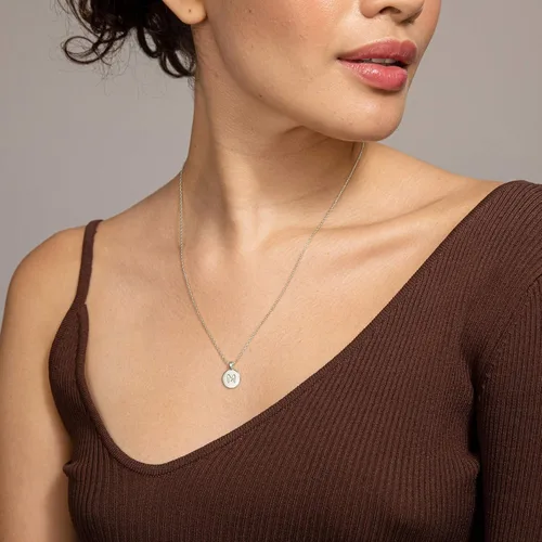 Miniatura 2 de PAVOI - Collar con letra inicial para mujer y niñas, chapado en oro rosa de 14 quilates