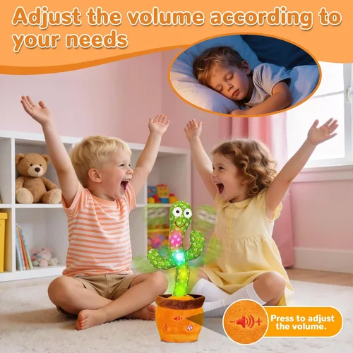 Miniatura 9 de Juguete de cactus que habla bailando, juguete de cactus que imita el canto del bebé, repite lo que dices, juguetes musicales interactivos para niños