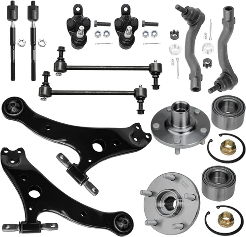 Miniatura 77 de Detroit Axle - Kit de nudillos de dirección delantera izquierda para Ford Edge Lincoln MKX 07-10, cojinete de rueda del lado del conductor, nudillo