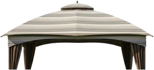 Miniatura 13 de Garden Winds Toldo de repuesto duradero 350 compatible con modelos de cenador Allen Roth de 10 x 12 pies GF-12S004B, TPGAZ17-002 - Stripe Canyon