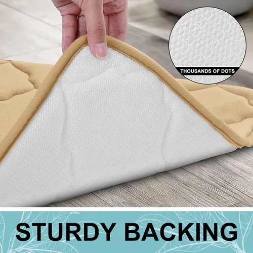 Miniatura 5 de OLANLY Alfombra de baño de espuma viscoelástica de 30 x 20 pulgadas, ultra suave y absorbente, antideslizante, cómoda, lavable a máquina, para suelo