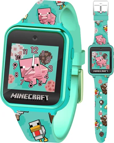 Miniatura 3 de Minecraft - Reloj inteligente para niños con pantalla táctil, 10 caras de reloj, juegos, cámara, alarma, temporizador, contador de pasos