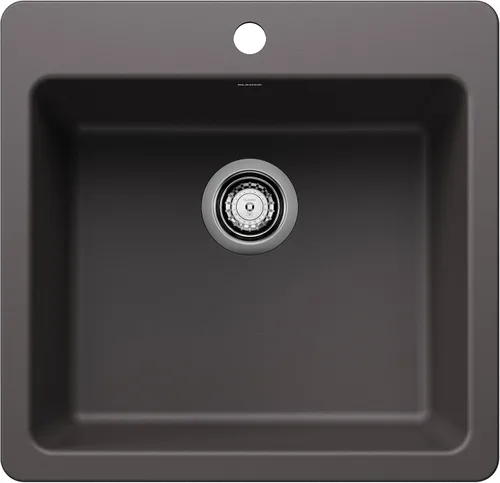 Miniatura 4 de BLANCO 443227 Liven SILGRANIT - Fregadero de cocina de 21 pulgadas con un solo tazón, color antracita