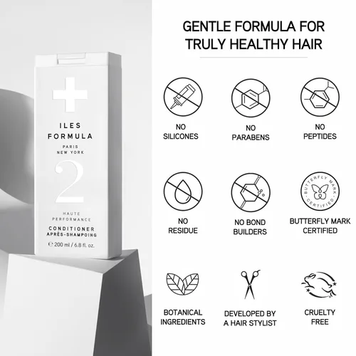Miniatura 7 de ILES FORMULA Acondicionador para cabello seco, dañado y teñido – Reparación del cabello profundamente hidratante e hidratante, anti-encrespamiento