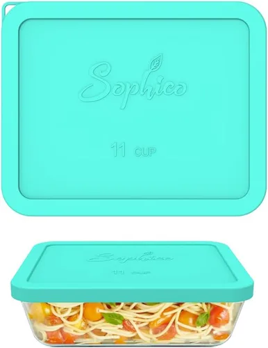 Miniatura 7 de Sophico Tapa rectangular de almacenamiento de silicona para 11 tazas de repuesto para cuencos de vidrio Pyrex 7212-PC, recipiente no incluido