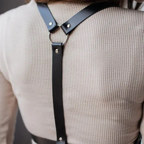 Miniatura 7 de Cinturones ajustables de cuero sintético con tirantes para mujer, vestidos