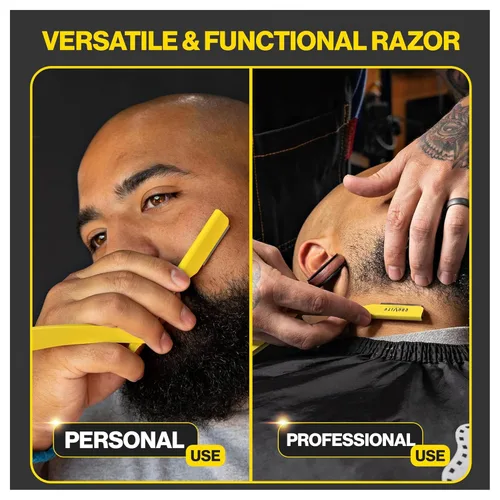 Miniatura 6 de Maquinilla de afeitar recta profesional - Kit de maquinilla de afeitar recta ultra expuesta con 10 cuchillas de gravedad premium, 0.079 in expuestas
