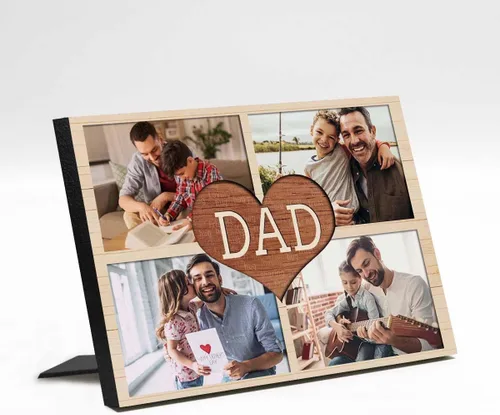 Miniatura 12 de D-Story Regalos de fotos personalizados, álbum de fotos personalizado para colgar/mesa, regalos para el mejor papá, panel de fotos personalizado