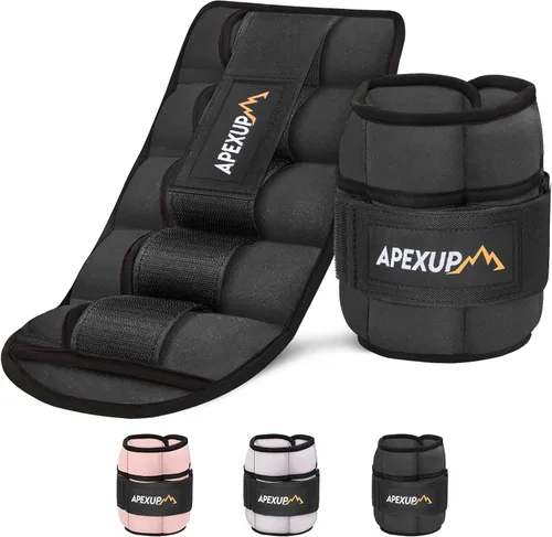 APEXUP 10 libras/par de pesas de tobillo ajustables para mujeres y hombres, correas de peso modularizadas para piernas para yoga, caminar, correr,
