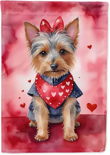 Miniatura 71 de Caroline's Treasures DAC5292CHF - Bandera de Border Collie My Valentine House para porche, grande, con manga para porche, para colgar en la pared