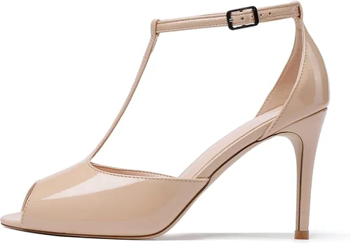 Miniatura 2 de Zamikoo Sandalias de tacón de aguja para mujer, con correa al tobillo, zapatos de vestir