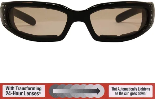 Miniatura 2 de Global Vision Marilyn 3 - Gafas de montar con diamantes de imitación fotocromáticos con oscurecimiento automático, protección UV400 ANSI Z87.1