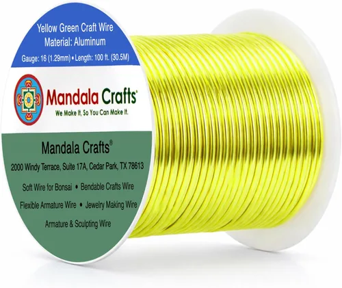 Miniatura 354 de Mandala Crafts - Alambre de aluminio anodizado de 8 calibre para hacer joyas - 9.75 m de alambre flexible negro colorido - Flexible para bonsái