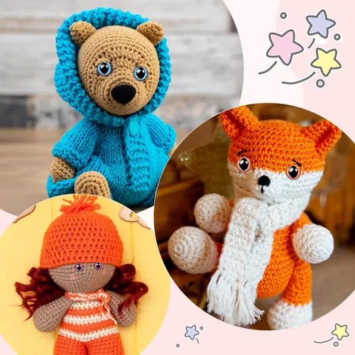 Miniatura 6 de MUCUNNIA 80 ojos de seguridad de plástico de 0.47 a 0.70 pulgadas para ojos de gato Amigurumi para manualidades, ojos de seguridad para muñeca