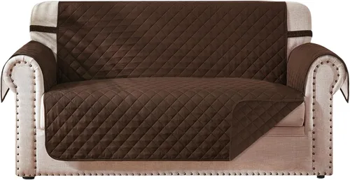 Miniatura 9 de HOMERILLA Funda de sofá reversible de 2 cojines para perros, resistente al agua, lavable, protector de muebles para mascotas, con correas elásticas