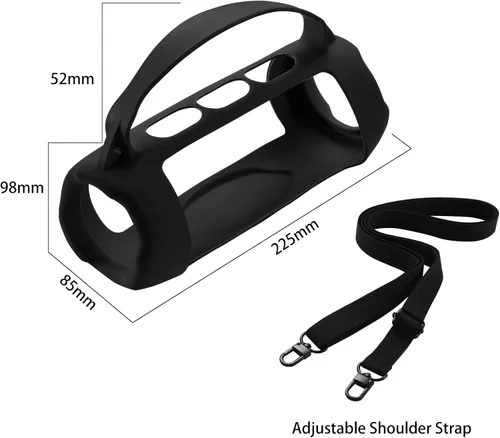 Miniatura 5 de Funda de silicona para JBL Charge 5 Wi-Fi portátil inalámbrico altavoz/Charge 5 Altavoz Bluetooth, para JBL Charge 5 Wi-Fi/Charge 5 Bolsa de hombro