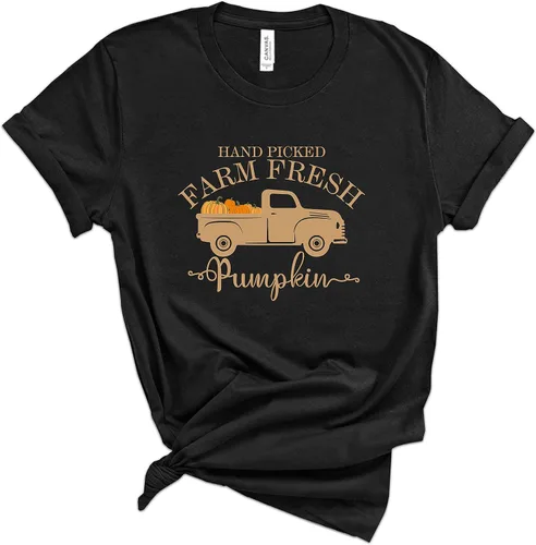 Hand-Picked Farm Fresh T-Shirts, Farming Clothes For Women And Men, Pumpkin T-Shirts Sweatshirts Hoodies, Pumpkin Farmer Shirts, Farm Truck Shirt,