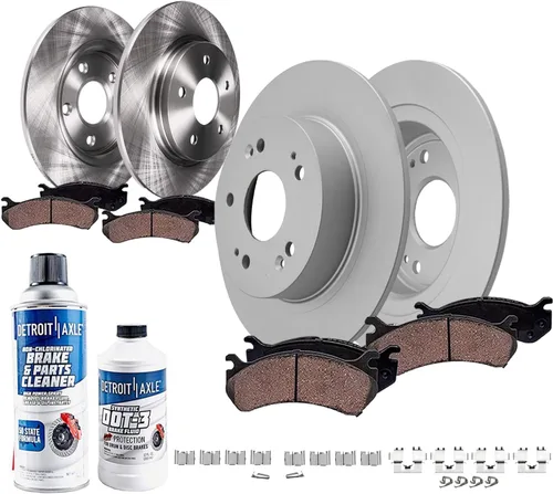 Miniatura 18 de Detroit Axle - Kit de frenos para Ford 18-21 Transit Connect, Rotores de freno de disco delantero y trasero Pastillas de freno de cerámica 2018 2019