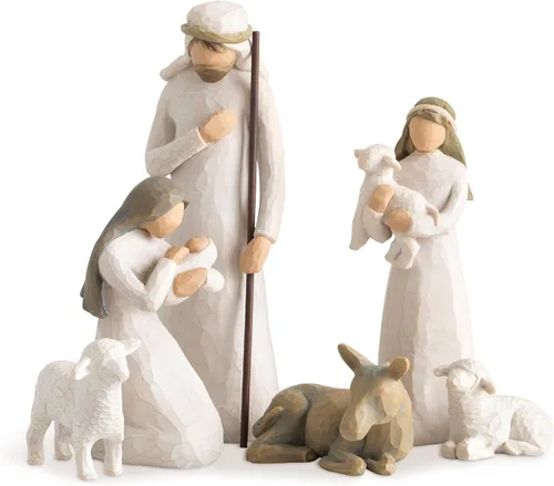 Willow Tree Set de Pesebre de 6 Piezas, Contemple la Asombrosa y Maravillosa Historia de Navidad, Cree una Tradición Familiar de Vacaciones con la