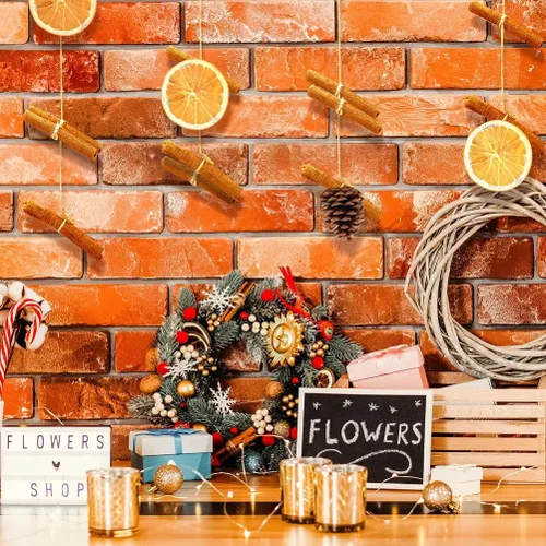 Miniatura 8 de 40 unidades de canela en forma de corona de flores de imitación de 3.1 in de longitud, canela, manualidades de Navidad