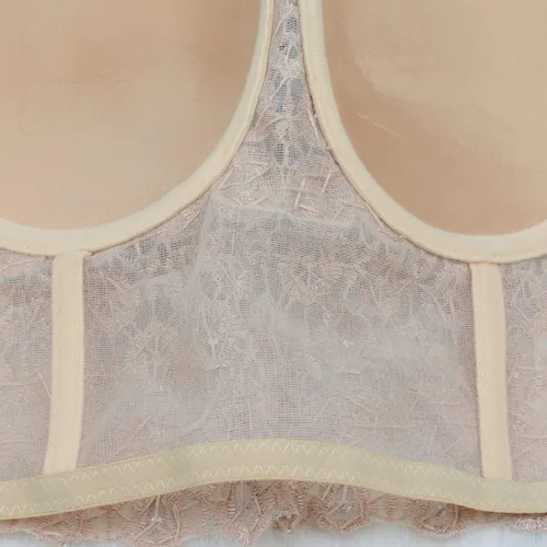 Miniatura 9 de ELLACCI Sujetador corto de malla sexy con diamantes de imitación para mujer