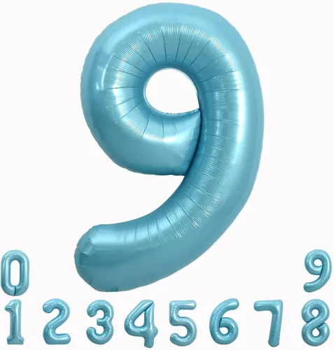 Miniatura 165 de TONIFUL 40 Inch Pastel Blue Number 8 Foil Balloons Large Mylar Foil Digital 8 Balloons for 8th Birthday, Gender Neutral Party, Baby Shower, Oro rosa