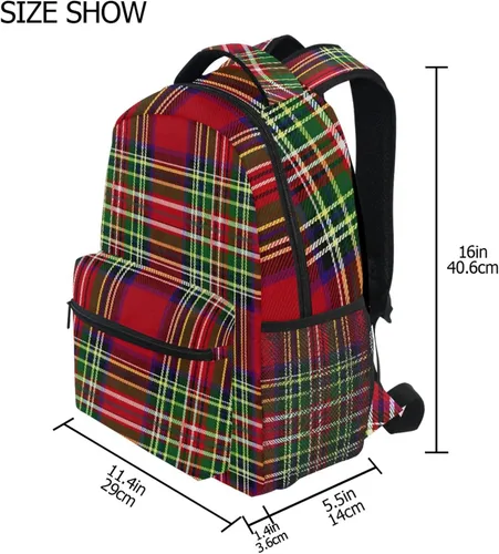 Miniatura 2 de JIPONI Mochila para mujeres y hombres, mochila escolar para estudiantes, mochila de viaje para computadora portátil, mochila Daypack-F, Navidad