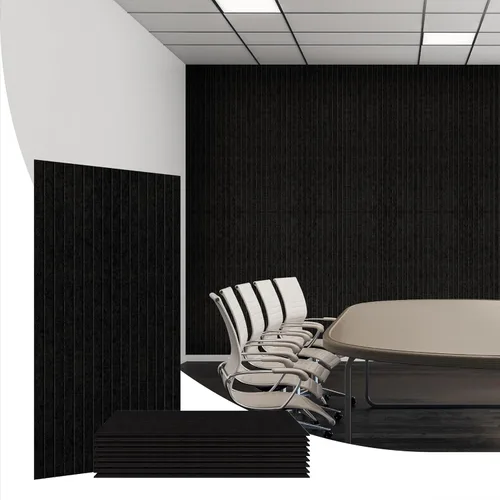 Miniatura 9 de Olanglab Paquete de 10 paneles acústicos de pared, 48 x 24 pulgadas por cada panel acústico, absorbentes de sonido, paneles de sonido decorativos