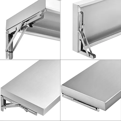 Miniatura 9 de Happybuy Estante de concesión de 70.8 pulgadas de largo x 11.4 pulgadas de ancho con marco de acero inoxidable y tablero de superficie para ventana