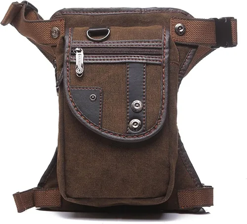 Gzqirun - Bolsa de lona para muslo cintura para hombres y mujeres viajes al aire libre camping ciclismo