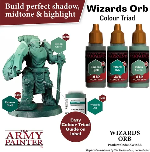 Miniatura 3 de The Army Painter Warpaint Air Wizards Orb - Pintura acrílica no tóxica a base de agua muy pigmentada para juegos de rol de mesa, juegos de mesa