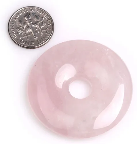 Miniatura 31 de JOE FOREMAN Anillo de cuarzo amatista natural de 1.181 in con colgante de donas circulares para hacer joyas, 1 unidad, Piedra