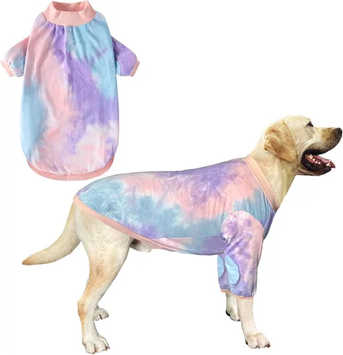 Miniatura 6 de Camisetas de algodón para perros, con estampado de dinosaurios, pijamas para mascotas, transpirable, ropa elástica para perros pequeños