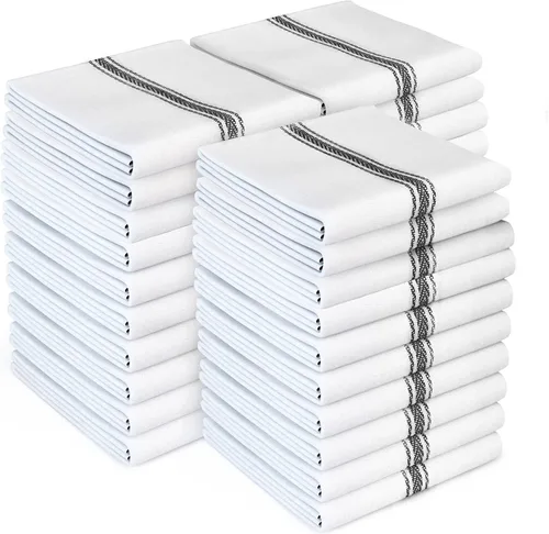 Miniatura 14 de Zeppoli - Trapos de cocina, de algodón, para cocina o limpieza, reusables, súper absorbentes, lavables a máquina, para chefs, paquete de 15 gris