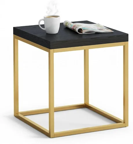 Miniatura 14 de CENSI - Mesa auxiliar/mesa auxiliar de roble lavado gris de 18 pulgadas Extra Thick 1.6" Honey-comb Wood Top, Sofa Table, Modern Industrial, Roble