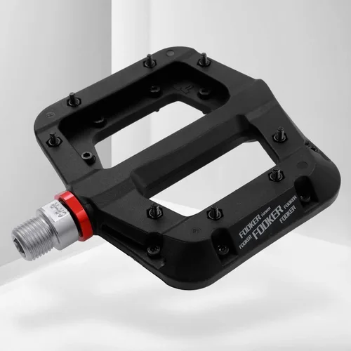 Miniatura 8 de FOOKER Pedales MTB para bicicleta de montaña, 3 rodamientos, antideslizantes, ligeros, de fibra de nailon, pedales de plataforma de bicicleta
