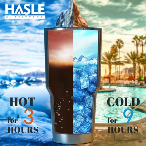 Miniatura 4 de Hasle Outfitters - Vaso de acero inoxidable de 30 onzas, taza de viaje con aislamiento al vacío de doble pared, taza de café aislada duradera, juego