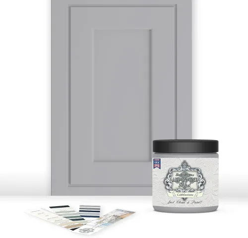 Miniatura 32 de Pintura TODO EN UNO, Abbey (gris cálido), Muestra de 8oz - Pintura duradera para gabinetes y muebles. Imprimación y capa superior incorporadas,