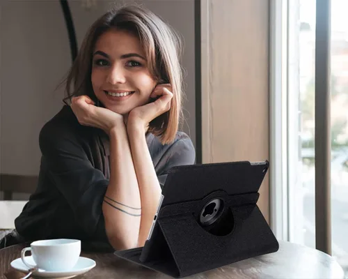 Miniatura 6 de Funda para iPad de 9.7 pulgadas 2018 2017/iPad Air 2 – Funda protectora con soporte giratorio de 360 grados, funda protectora inteligente