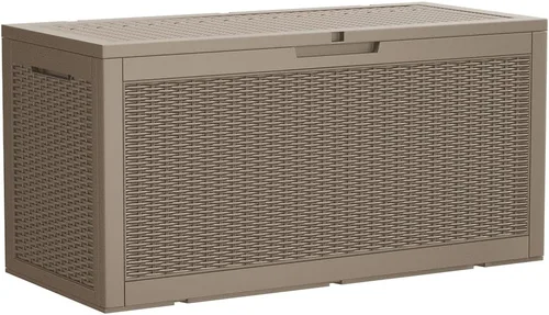 Miniatura 24 de Devoko 29 Gallon Waterproof Outdoor Storage Box Resin Deck Box Lockable and UV Resistant for Patio Furniture, Garden Tools (Black, 29 Gallon)