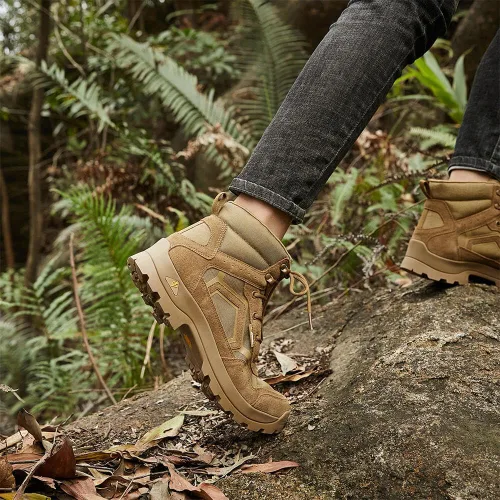 Miniatura 4 de Men's Tactical Combat Boots Lightweight Military Boots Durable Suede Work Boots Hiking Outdoor Boots