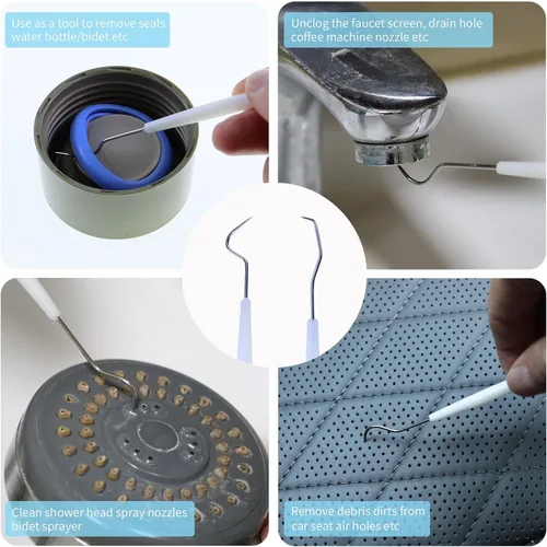 Miniatura 2 de Juego de cepillos de limpieza pequeños para el hogar, barra de limpieza para detalles de ventilación de automóvil, herramienta de limpieza de huecos