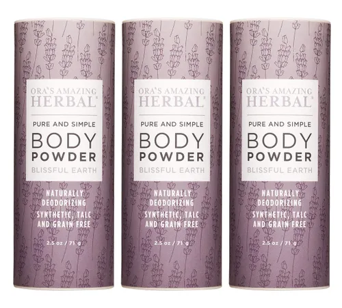 Miniatura 15 de Ora's Amazing Herbal Polvo Corporal Sin Talco para Mujeres, Polvo de Talco Sin Almidón de Maíz, Aroma Relajante de Conexión a Tierra, Aceites