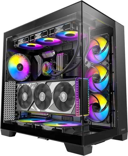 Antec C8 ARGB, Incluye 2 ventiladores ARGB PWM TQR de 160mm y 1 ventilador ARGB PWM TQ de 140mm, Diseño de cámara dual, Tipo-C, Soporte para