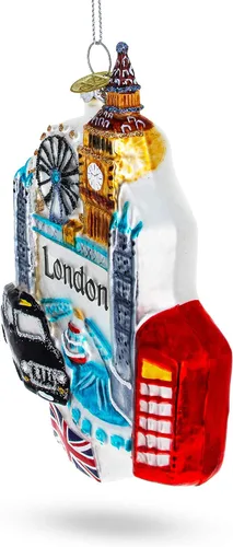 Miniatura 3 de London Attractions, Reino Unido Adorno de Navidad de cristal