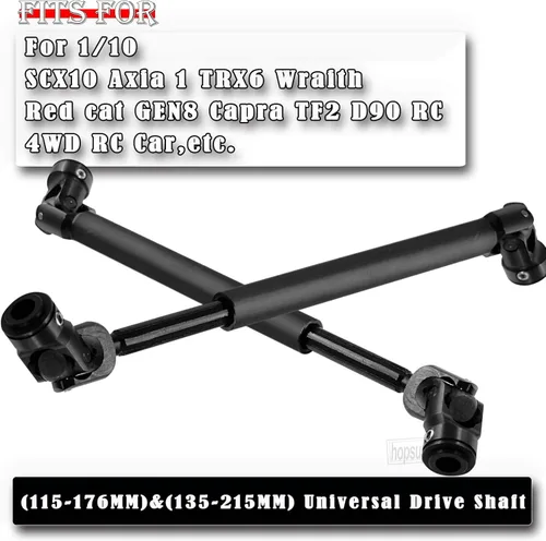 Miniatura 2 de Eje de transmisión RC Crawler 115-176MM &135-215MM Actualizaciones Parte para 1/10 Axial SCX10 SCX10 II 90046 SCX10 III AXI03007 TRX4 D90, eje