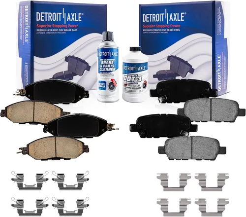 Miniatura 105 de Detroit Axle - Pastillas de freno traseras para Mercedes-Benz C230 C240 C280 C320 C350 CLK320 CLK350 CLK430 E300 E320 E420 E430 SLK350, pastillas
