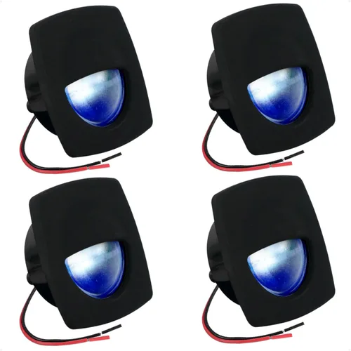 Miniatura 14 de Five Oceans - Luz LED de pasadizo para embarcación, luces LED azules de cortesía marinas, cuadradas para interior de barco, cubierta, cabina