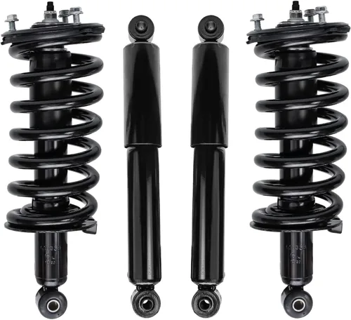 Miniatura 131 de Detroit Axle - Puntales y Amortiguadores para Chevy Traverse Buick Enclave GMC Acadia Saturn Outlook 2007-2012, 2 puntales delanteros con resorte