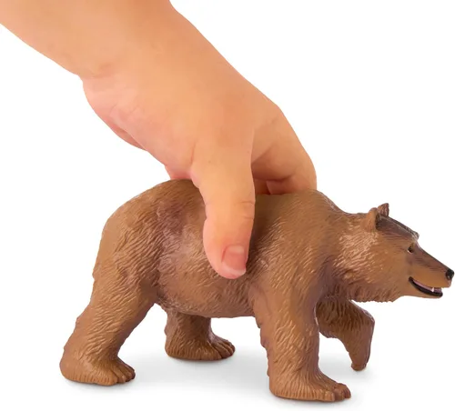 Miniatura 4 de Terra by Battat Conjunto familiar realista de oso pardo - 4 figuras de animales de plástico para niños, animales educativos de zoológico y juguetes